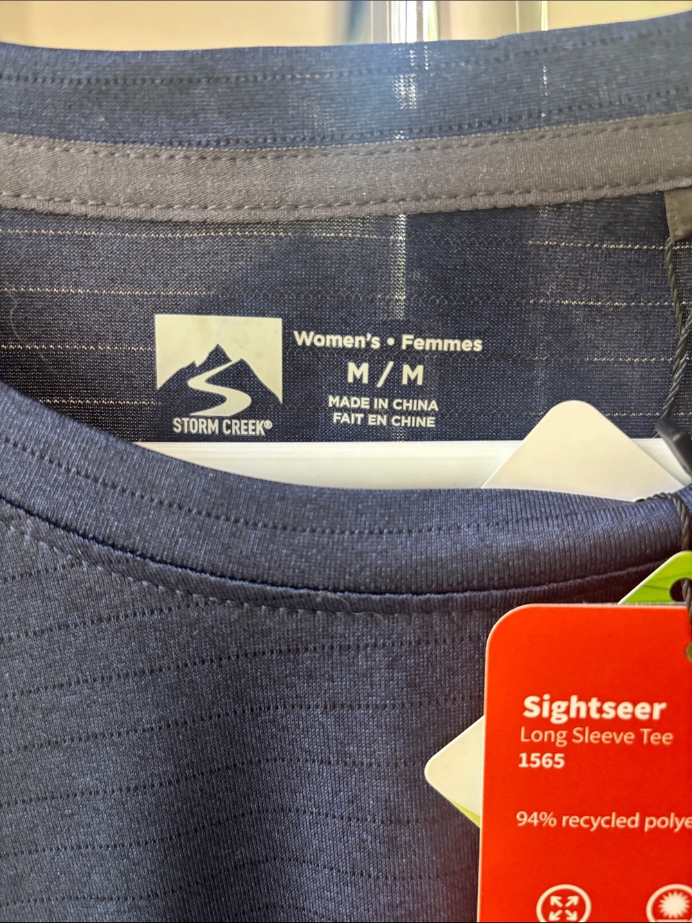 Storm Creek Women’s Long-Sleeve Crewneck Shirt - Navy - Picture 2 of 4